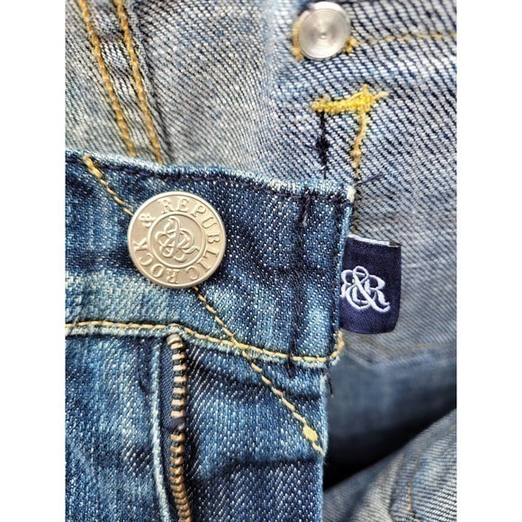 HP Rock and Republic Flap Button Back Pocket Embellished Denim‎ Bootcut Jeans - Picture 8 of 16